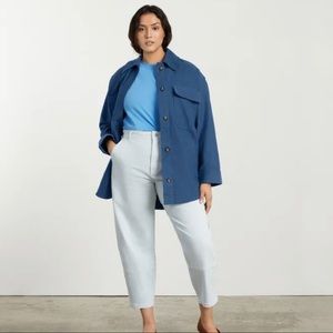 Everlane Oversized Shirt Jacket (Deep Blue), with Tags